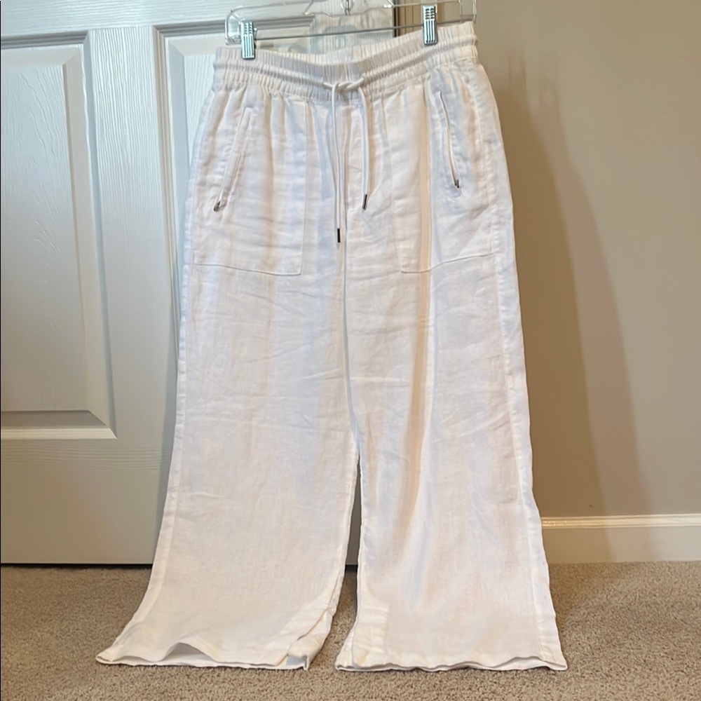 Athleta White Wide Leg Pants